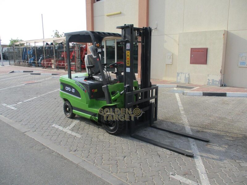 2024 AGT CPD20 Electric Forklift 2 ton Capacity 2 stage mast Battery Charger Green
