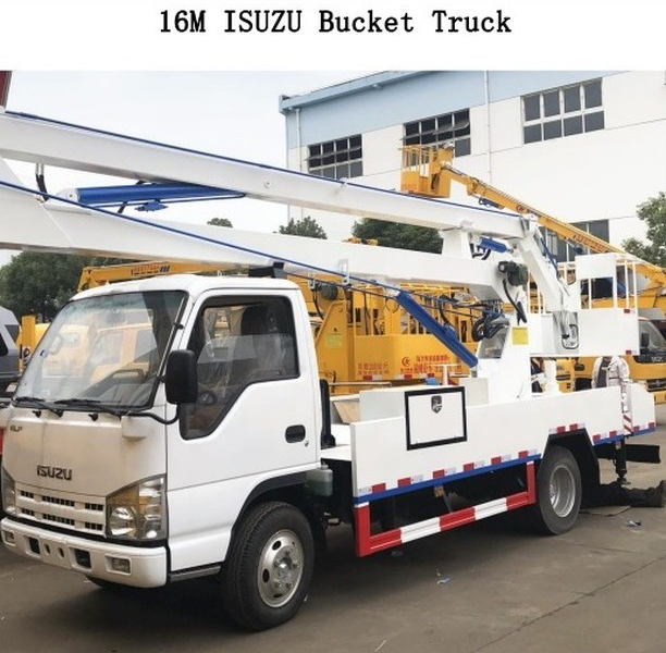 2023 Isuzu Bucket Truck N-Series 5.2 Litres 4 Cylinders Turbo-Diesel Engine White Truck