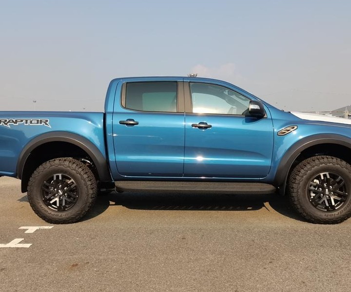 2022 Ford Ranger Raptor 4-Cylinder 2.0 Litres Bi-Turbo Diesel Blue Black Pickup Truck