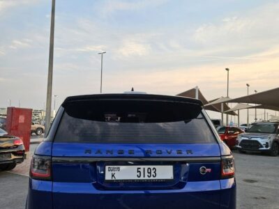 2019 Land Rover Range Rover Sport SVR 5.0-liter Supercharged V8 Petrol Engine Blue Tan SUV