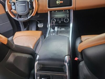 2019 Land Rover Range Rover Sport SVR 5.0-liter Supercharged V8 Petrol Engine Blue Tan SUV