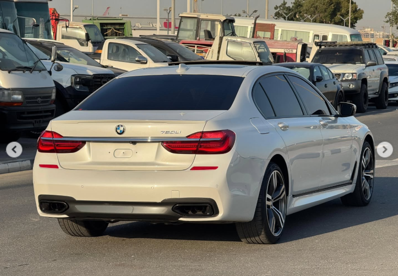 2017 BMW 750Li 4.4 Liters 8-cylinder Petrol Engine White Black Sedan Full Option Clean Title