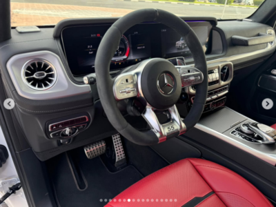 2023 Mercedes-Benz G 63 AMG Edition 55 4.0-liter V8 biturbo Petrol Engine White Red SUV