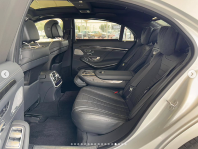 2014 Mercedes-Benz S 550 4.7-liter twin-turbocharged V8 Petrol Engine Silver Black Sedan