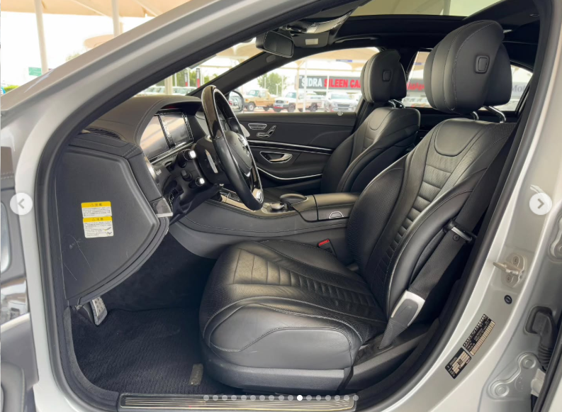 2014 Mercedes-Benz S 550 4.7-liter twin-turbocharged V8 Petrol Engine Silver Black Sedan