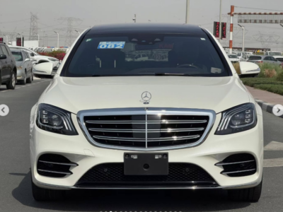 2019 Mercedes-Benz S560 4.0-liter twin-turbocharged Petrol Engine White Black Luxury Sedan