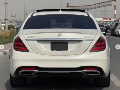 2019 Mercedes-Benz S560 4.0-liter twin-turbocharged Petrol Engine White Black Luxury Sedan