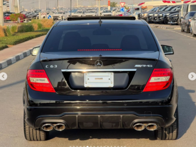 2012 Mercedes-Benz C63 AMG 6.2-liter Naturally Aspirated V8 Petrol Engine Black Red Sedan