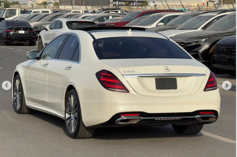 2020 Mercedes-Benz S 450 3.0 Litres V6 Biturbo Petrol Engine White Beige Luxury Sedan