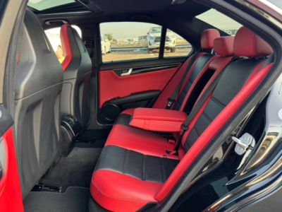 2012 Mercedes-Benz C63 AMG 6.2-liter Naturally Aspirated V8 Petrol Engine Black Red Sedan