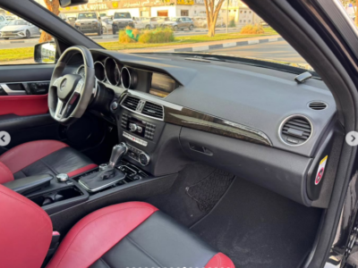 2012 Mercedes-Benz C63 AMG 6.2-liter Naturally Aspirated V8 Petrol Engine Black Red Sedan