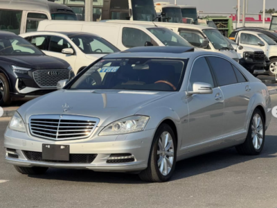 2012 Mercedes-Benz S 550 AMG 4.6-liter twin-turbo V8 Petrol Engine Silver Black Luxury Sedan