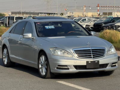 2012 Mercedes-Benz S 550 AMG 4.6-liter twin-turbo V8 Petrol Engine Silver Black Luxury Sedan