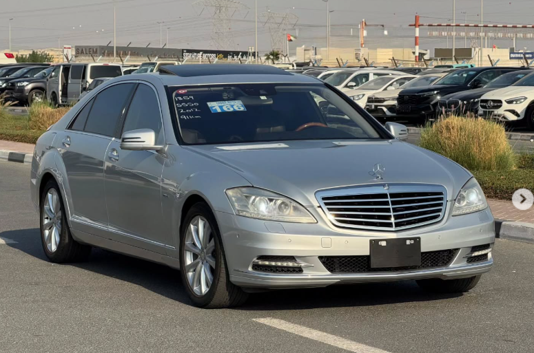 2012 Mercedes-Benz S 550 AMG 4.6-liter twin-turbo V8 Petrol Engine Silver Black Luxury Sedan