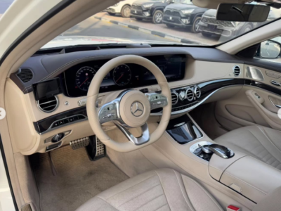 2020 Mercedes-Benz S 450 3.0 Litres V6 Biturbo Petrol Engine White Beige Luxury Sedan