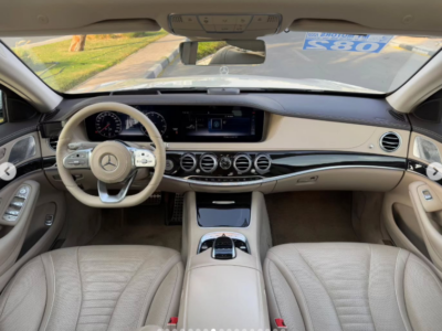 2020 Mercedes-Benz S 450 3.0 Litres V6 Biturbo Petrol Engine White Beige Luxury Sedan