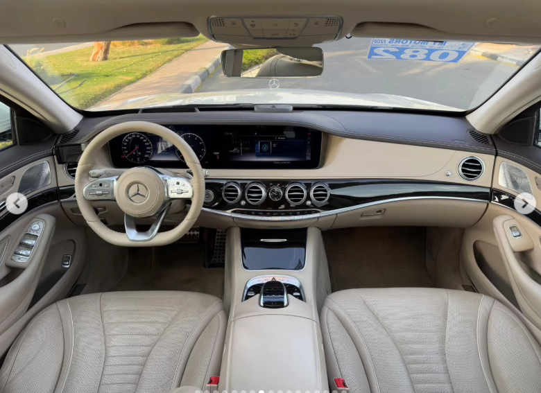 2020 Mercedes-Benz S 450 3.0 Litres V6 Biturbo Petrol Engine White Beige Luxury Sedan
