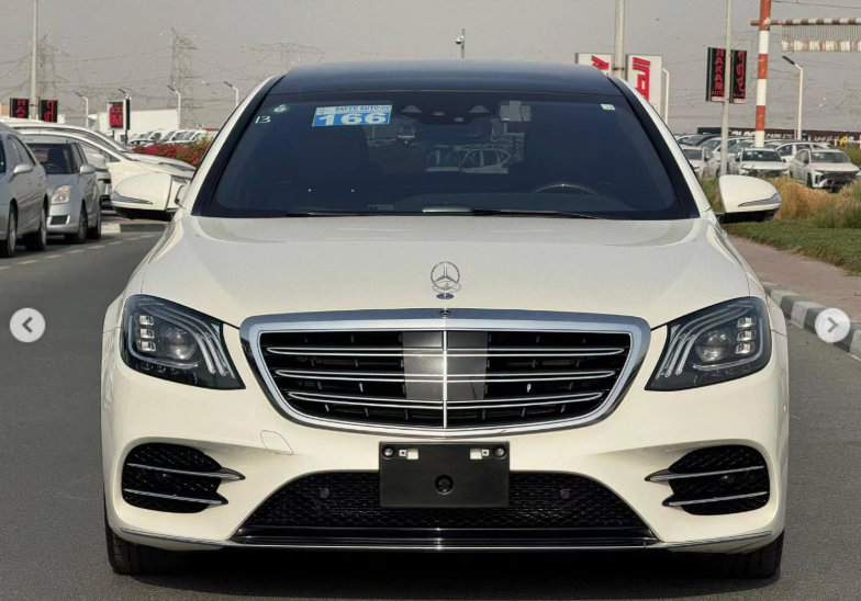 2018 Mercedes-Benz S-Class S 450 3.0 Litres V6 Twin-Turbo Petrol Engine White Black Sedan