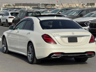 2018 Mercedes-Benz S-Class S 450 3.0 Litres V6 Twin-Turbo Petrol Engine White Black Sedan