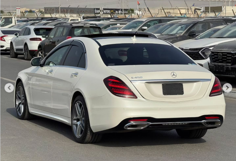 2018 Mercedes-Benz S-Class S 450 3.0 Litres V6 Twin-Turbo Petrol Engine White Black Sedan
