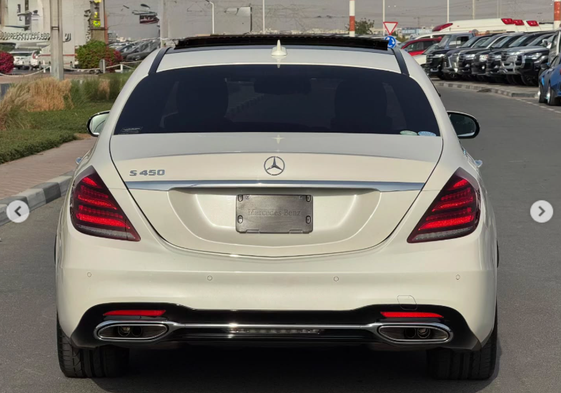 2018 Mercedes-Benz S-Class S 450 3.0 Litres V6 Twin-Turbo Petrol Engine White Black Sedan