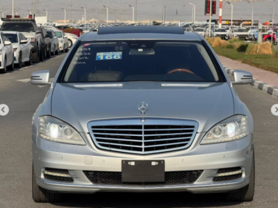 2012 Mercedes-Benz S 550 AMG 4.6-liter twin-turbo V8 Petrol Engine Silver Black Luxury Sedan
