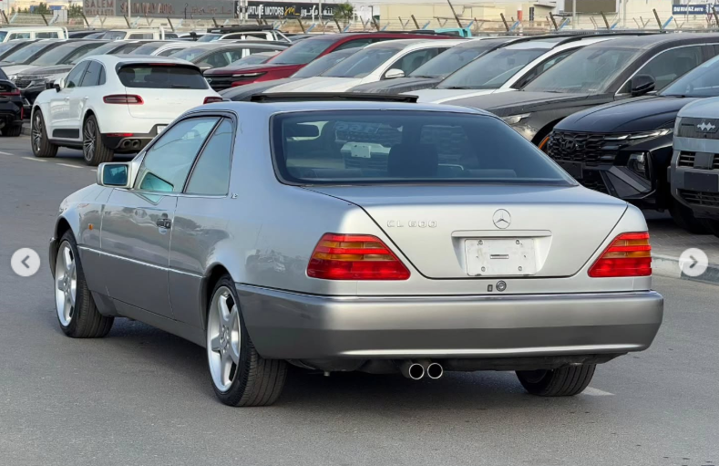 1994 Mercedes-Benz CL 600 6.0 Liter 12 cylinders Petrol Engine Grey Black 2-Door Coupe