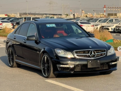 2012 Mercedes-Benz C63 AMG 6.2-liter Naturally Aspirated V8 Petrol Engine Black Red Sedan