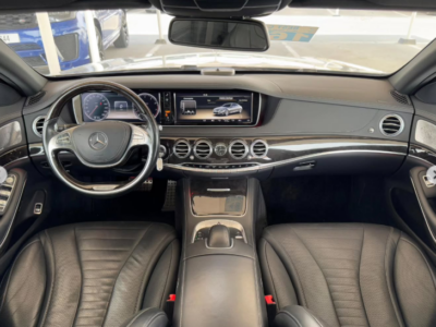 2014 Mercedes-Benz S 550 4.7-liter twin-turbocharged V8 Petrol Engine Silver Black Sedan