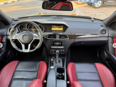 2012 Mercedes-Benz C63 AMG 6.2-liter Naturally Aspirated V8 Petrol Engine Black Red Sedan