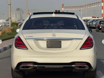 2020 Mercedes-Benz S 450 3.0 Litres V6 Biturbo Petrol Engine White Beige Luxury Sedan