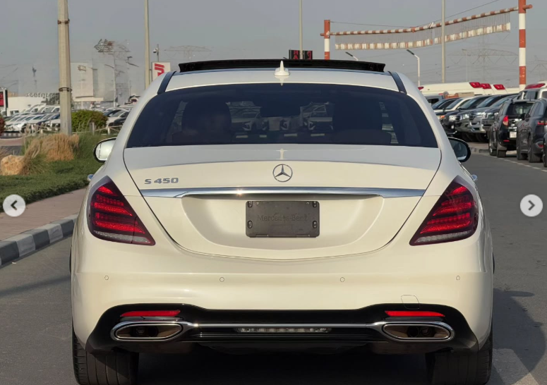 2020 Mercedes-Benz S 450 3.0 Litres V6 Biturbo Petrol Engine White Beige Luxury Sedan