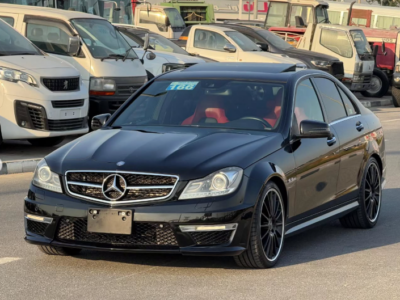 2012 Mercedes-Benz C63 AMG 6.2-liter Naturally Aspirated V8 Petrol Engine Black Red Sedan