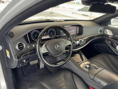 2014 Mercedes-Benz S 550 4.7-liter twin-turbocharged V8 Petrol Engine Silver Black Sedan