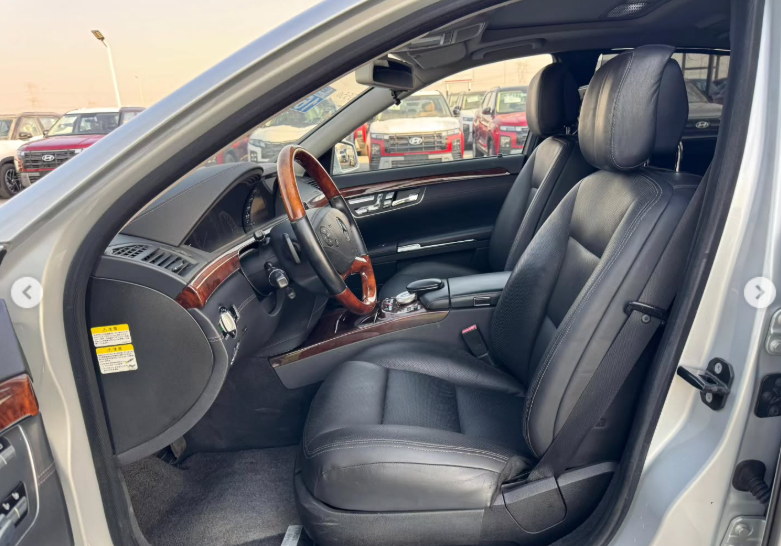 2012 Mercedes-Benz S 550 AMG 4.6-liter twin-turbo V8 Petrol Engine Silver Black Luxury Sedan