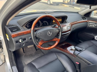 2012 Mercedes-Benz S 550 AMG 4.6-liter twin-turbo V8 Petrol Engine Silver Black Luxury Sedan