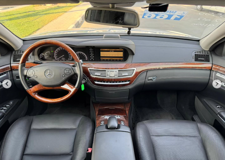 2012 Mercedes-Benz S 550 AMG 4.6-liter twin-turbo V8 Petrol Engine Silver Black Luxury Sedan