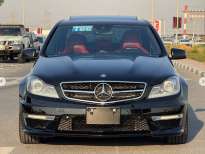 2012 Mercedes-Benz C63 AMG 6.2-liter Naturally Aspirated V8 Petrol Engine Black Red Sedan
