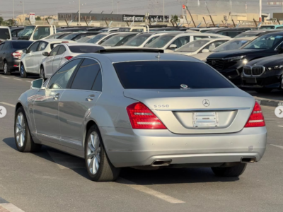 2012 Mercedes-Benz S 550 AMG 4.6-liter twin-turbo V8 Petrol Engine Silver Black Luxury Sedan