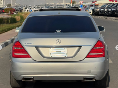 2012 Mercedes-Benz S 550 AMG 4.6-liter twin-turbo V8 Petrol Engine Silver Black Luxury Sedan