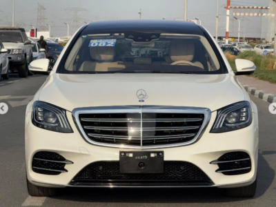 2020 Mercedes-Benz S 450 3.0 Litres V6 Biturbo Petrol Engine White Beige Luxury Sedan
