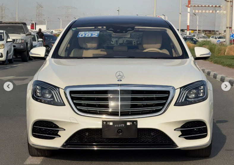 2020 Mercedes-Benz S 450 3.0 Litres V6 Biturbo Petrol Engine White Beige Luxury Sedan