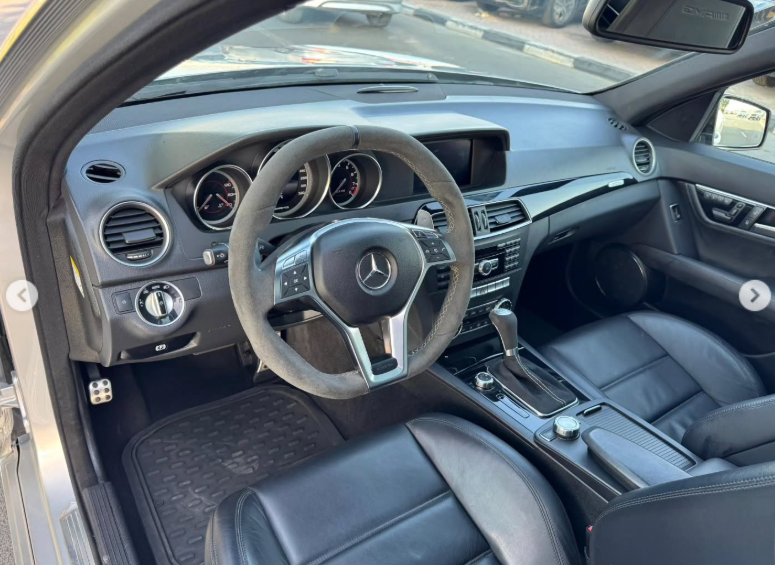 2014 Mercedes-Benz C 63 AMG Edition 507 6.2-liter V8 Petrol Engine Silver Black Sedan