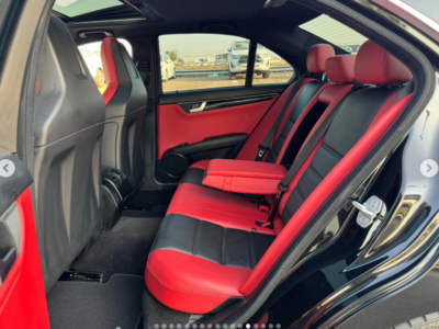 2012 Mercedes-Benz C 63 AMG P31 Development Package 6.2L V8 Engine Black Red Sedan