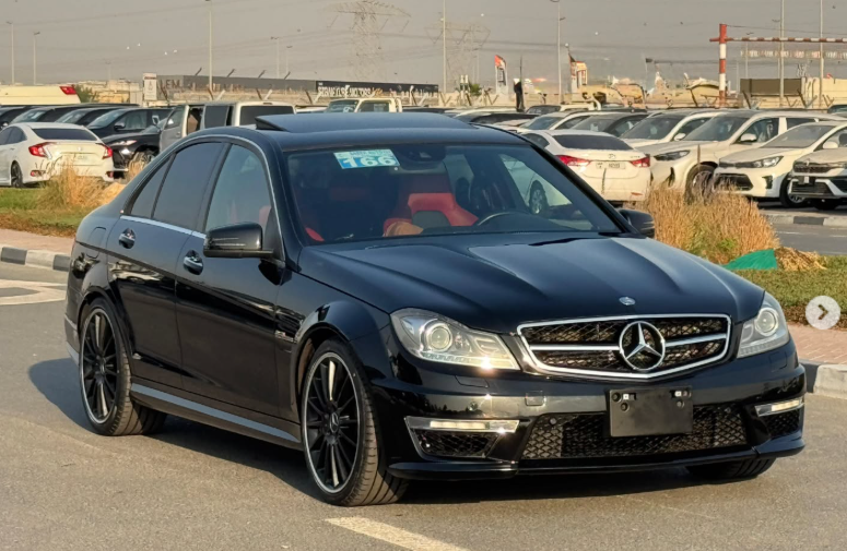 2012 Mercedes-Benz C 63 AMG P31 Development Package 6.2L V8 Engine Black Red Sedan