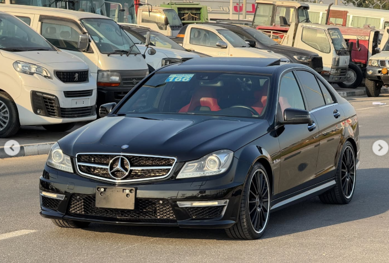 2012 Mercedes-Benz C 63 AMG P31 Development Package 6.2L V8 Engine Black Red Sedan