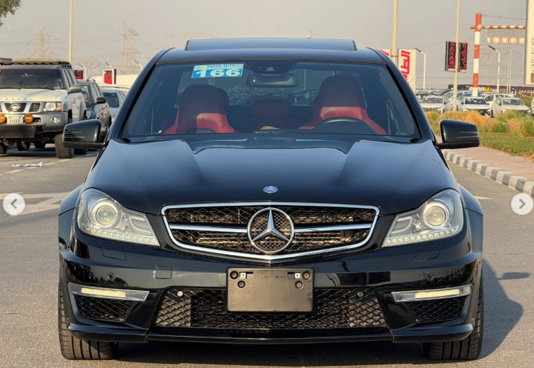 2012 Mercedes-Benz C 63 AMG P31 Development Package 6.2L V8 Engine Black Red Sedan