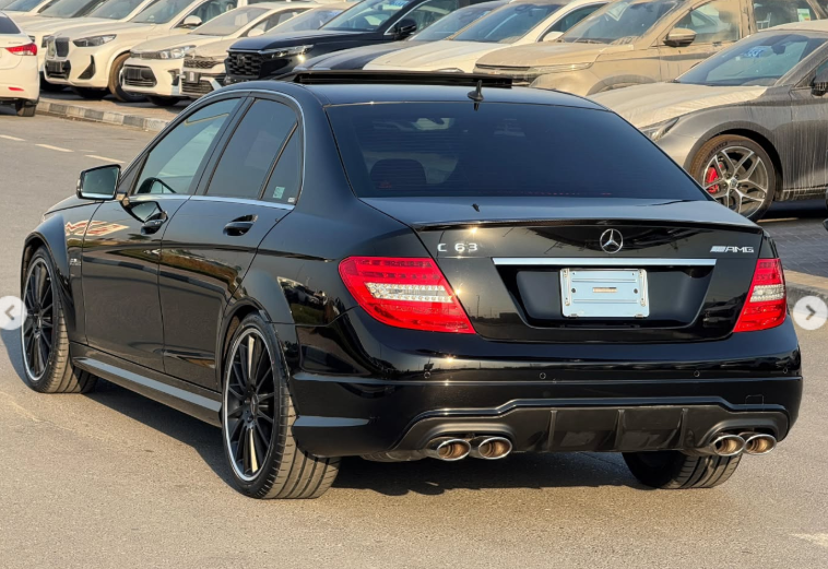 2012 Mercedes-Benz C 63 AMG P31 Development Package 6.2L V8 Engine Black Red Sedan
