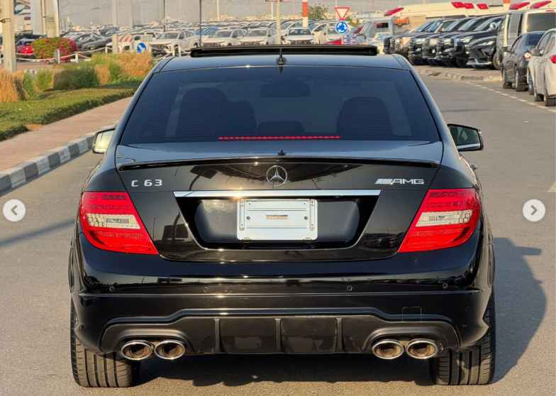 2012 Mercedes-Benz C 63 AMG P31 Development Package 6.2L V8 Engine Black Red Sedan