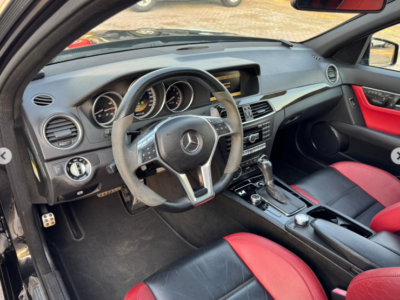 2012 Mercedes-Benz C 63 AMG P31 Development Package 6.2L V8 Engine Black Red Sedan